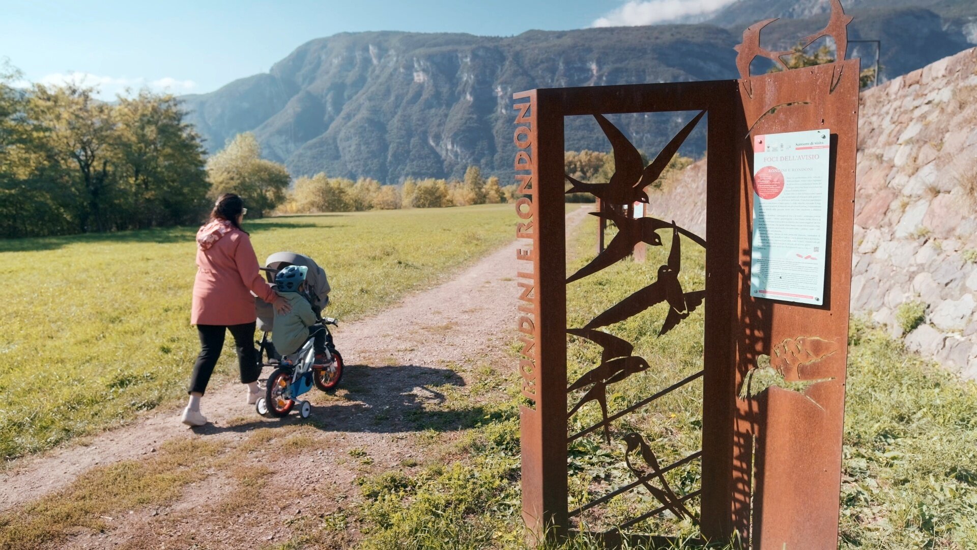 Spaziergang an den Mündungen des Avisio